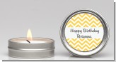 Chevron Yellow - Birthday Party Candle Favors