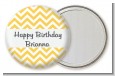 Chevron Yellow - Personalized Birthday Party Pocket Mirror Favors thumbnail