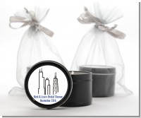 Chicago - Bridal Shower Black Candle Tin Favors