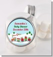Choo Choo Train Christmas Wonderland - Personalized Baby Shower Candy Jar thumbnail
