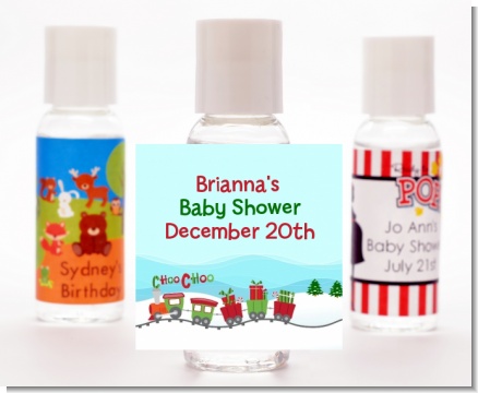 Choo Choo Train Christmas Wonderland - Personalized Christmas Hand Sanitizers Favors