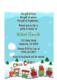 Choo Choo Train Christmas Wonderland - Baby Shower Petite Invitations thumbnail