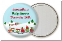 Choo Choo Train Christmas Wonderland - Personalized Baby Shower Pocket Mirror Favors