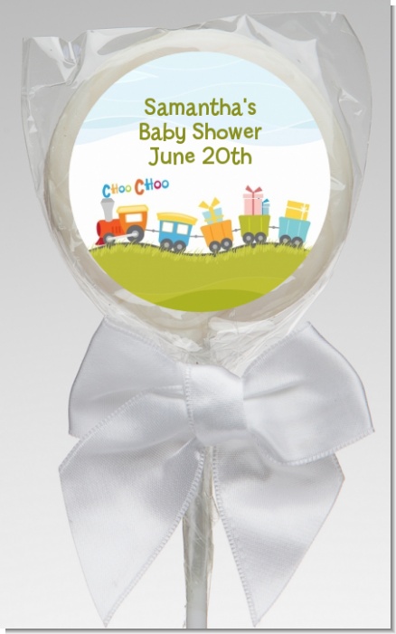 Choo Choo Train - Personalized Baby Shower Lollipop Favors
