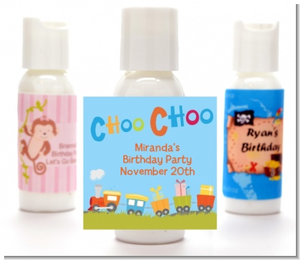 Choo Choo Train - Personalized Birthday Party Lotion Favors
