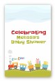 Choo Choo Train - Custom Large Rectangle Baby Shower Sticker/Labels thumbnail