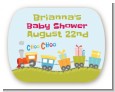 Choo Choo Train - Personalized Baby Shower Rounded Corner Stickers thumbnail