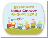 Choo Choo Train - Personalized Baby Shower Rounded Corner Stickers