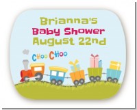 Choo Choo Train - Personalized Baby Shower Rounded Corner Stickers