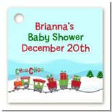 Choo Choo Train Christmas Wonderland - Personalized Baby Shower Card Stock Favor Tags