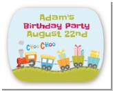 Choo Choo Train - Personalized Birthday Party Rounded Corner Stickers