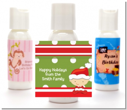 Christmas Baby Caucasian - Personalized Christmas Lotion Favors
