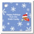 Christmas Baby Snowflakes African American - Personalized Baby Shower Card Stock Favor Tags thumbnail