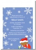 Christmas Baby Snowflakes African American - Baby Shower Petite Invitations