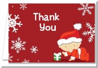 Christmas Baby Snowflakes - Baby Shower Thank You Cards