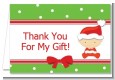 Christmas Baby Caucasian - Baby Shower Thank You Cards thumbnail