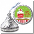 Christmas Cupcake - Hershey Kiss Christmas Sticker Labels thumbnail