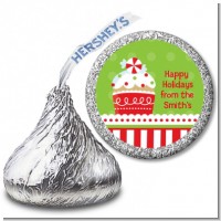 Christmas Cupcake - Hershey Kiss Christmas Sticker Labels