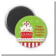 Christmas Cupcake - Personalized Christmas Magnet Favors thumbnail