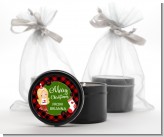 Christmas Girl - Christmas Black Candle Tin Favors