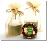 Christmas Girl - Christmas Gold Tin Candle Favors