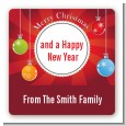Christmas Ornaments - Square Personalized Christmas Sticker Labels thumbnail