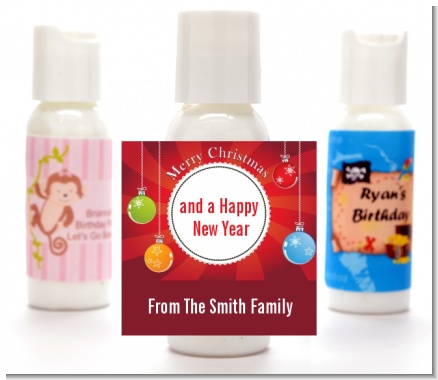 Christmas Ornaments - Personalized Christmas Lotion Favors