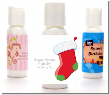 Christmas Stocking - Personalized Christmas Lotion Favors