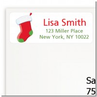 Christmas Stocking - Christmas Return Address Labels