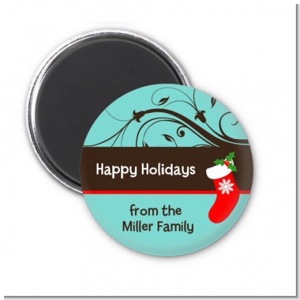 Christmas Tree and Stocking - Personalized Christmas Magnet Favors