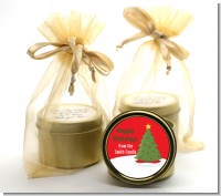 Christmas Tree - Christmas Gold Tin Candle Favors