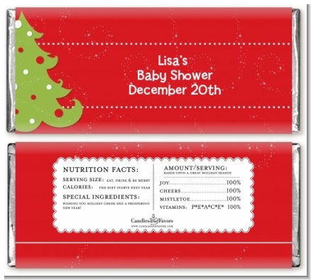 Christmas Tree - Personalized Christmas Candy Bar Wrappers