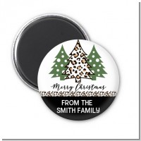 Christmas Tree Cheetah - Personalized Christmas Magnet Favors