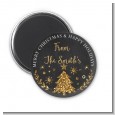 Christmas Tree Gold Glitter - Personalized Christmas Magnet Favors thumbnail