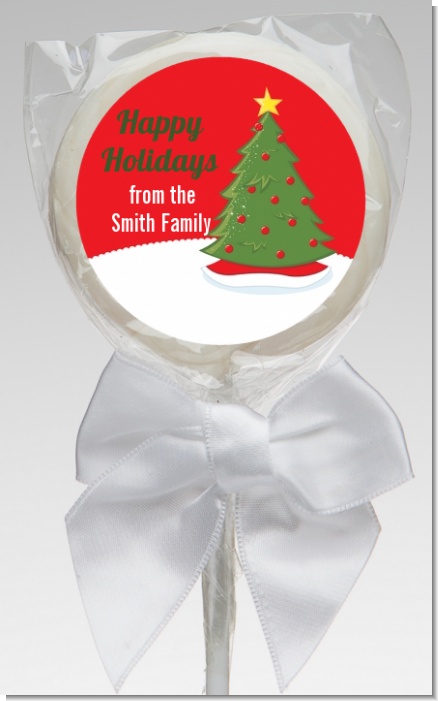 Christmas Tree - Personalized Christmas Lollipop Favors