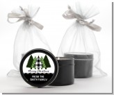 Christmas Tree Plaid - Christmas Black Candle Tin Favors