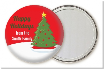 Christmas Tree - Personalized Christmas Pocket Mirror Favors