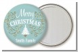 Christmas Tree with Glitter Scrolls - Personalized Christmas Pocket Mirror Favors thumbnail