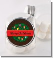 Christmas Wreath and Bells - Personalized Christmas Candy Jar thumbnail