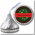 Christmas Wreath and Bells - Hershey Kiss Christmas Sticker Labels thumbnail