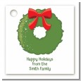 Christmas Wreath - Personalized Christmas Card Stock Favor Tags thumbnail