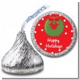 Christmas Wreath - Hershey Kiss Christmas Sticker Labels thumbnail