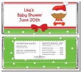 Christmas Baby African American - Personalized Baby Shower Candy Bar Wrappers