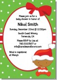 Christmas Baby African American - Baby Shower Invitations