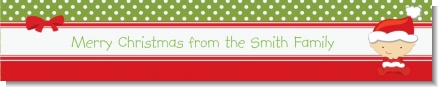 Christmas Baby Caucasian - Personalized Baby Shower Banners
