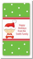 Christmas Baby Caucasian - Custom Rectangle Baby Shower Sticker/Labels