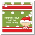 Christmas Baby Caucasian - Personalized Baby Shower Card Stock Favor Tags thumbnail