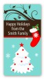 Christmas Tree and Stocking - Custom Rectangle Christmas Sticker/Labels thumbnail