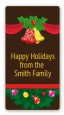 Christmas Wreath and Bells - Custom Rectangle Christmas Sticker/Labels thumbnail