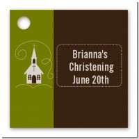 Church - Personalized Baptism / Christening Card Stock Favor Tags